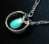 pendentif platinium amazonite icone