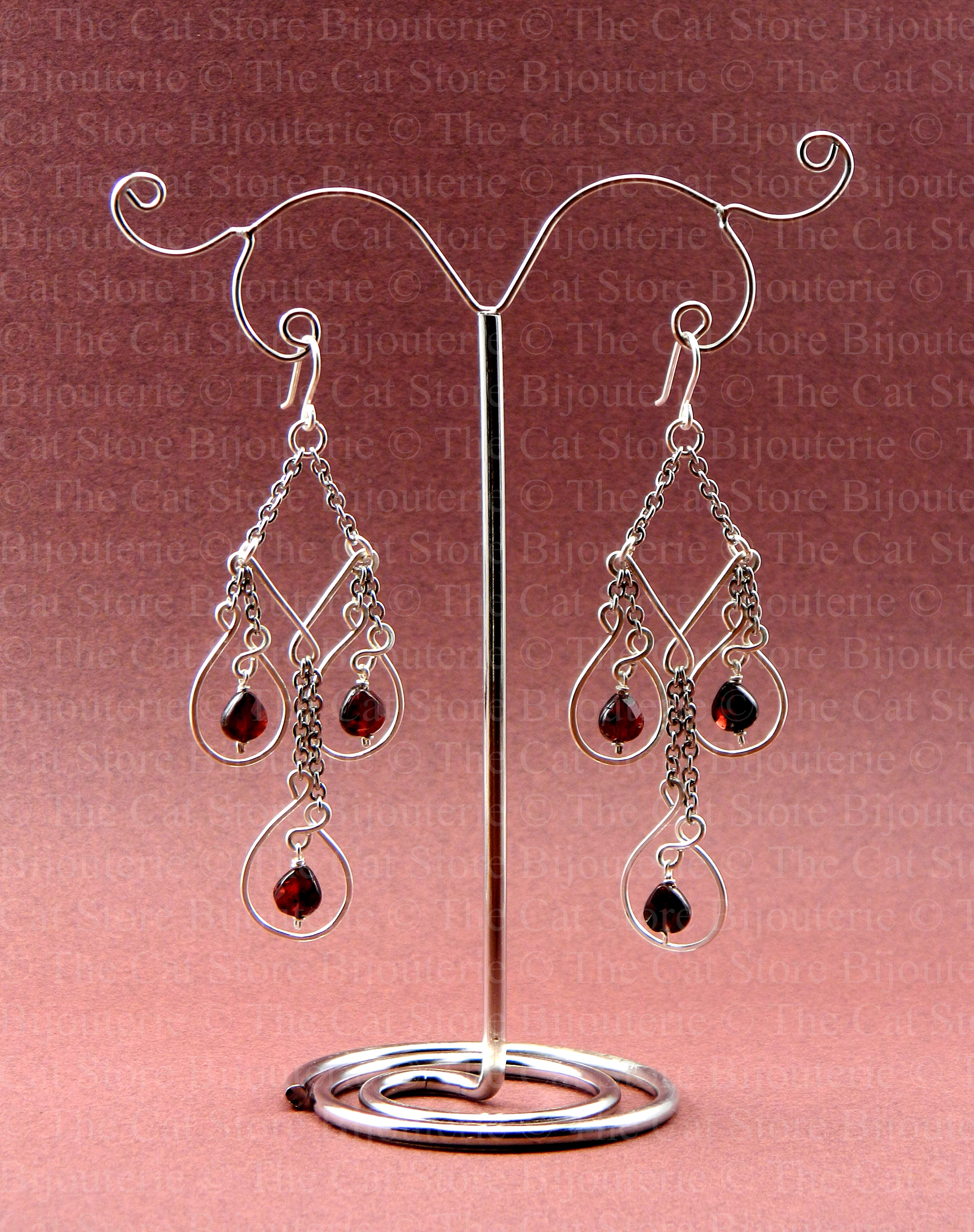boucles d'oreilles mélusine triangle =THE CAT STORE Bijouterie=